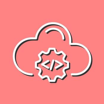 Cloud Coding Vector Icon