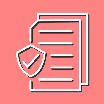 icono de vector de documento seguro