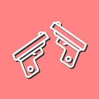 Two Guns Vector Icon