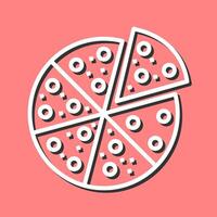 icono de vector de rebanada de pizza