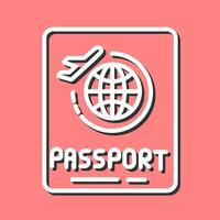 icono de vector de pasaporte