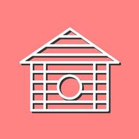 Wood Cabin Vector Icon