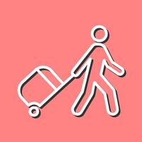 Walking with Luggage Vector Icon