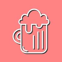 medio litro de cerveza yo vector icono