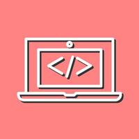 codificación computadora vector icono