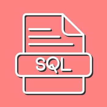 icono de vector de sql