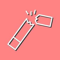 Broken Cigarette Vector Icon