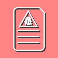 Bug Document Vector Icon