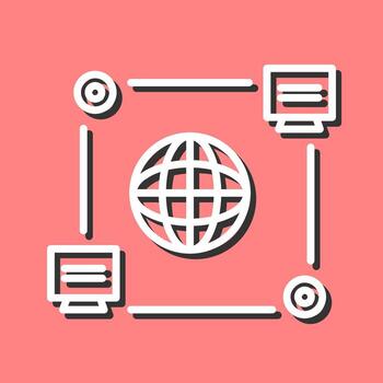 computadora conexión vector icono