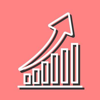 icono de vector de aumento