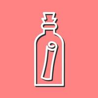 Scroll in Bottle Vector Icon