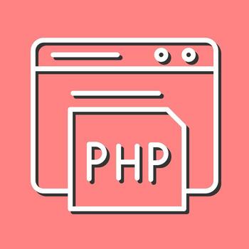 icono de vector de php