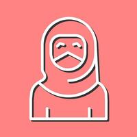Woman with Niqab Vector Icon
