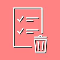 Trash List Vector Icon