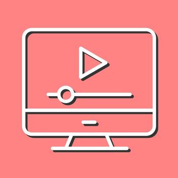 icono de vector de tutoriales en línea