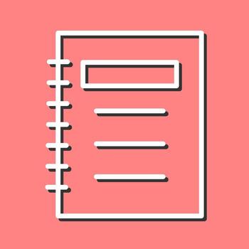 Notepad Vector Icon