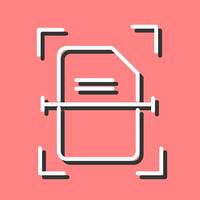 exploración documento vector icono