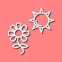 Flower in sunlight Vector Icon