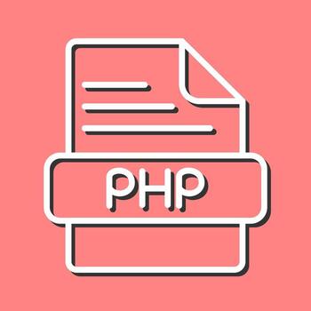 icono de vector de php