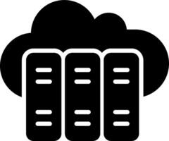 icono de vector de biblioteca de nube