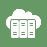 Cloud Library Vector Icon