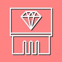 icono de vector de exhibición de diamantes