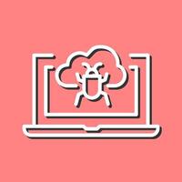 Bug Cloud Vector Icon