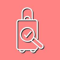 Luggage Inspection Vector Icon