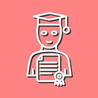 Student Holding Degree Vector Icon