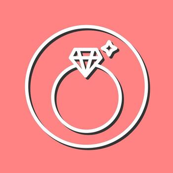 icono de vector de anillo