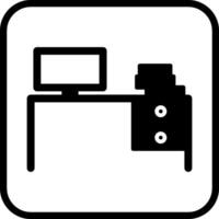 Study Desk II Vector Icon