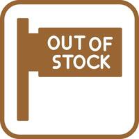 fuera de stock vector icono