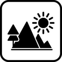 icono de vector de montaña