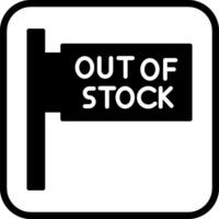 fuera de stock vector icono