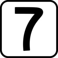 Number Seven Vector Icon