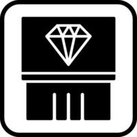 icono de vector de exhibición de diamantes