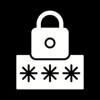 icono de vector de código pin