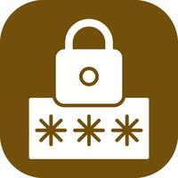 icono de vector de código pin