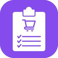 Shopping List Vector Icon