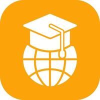 icono de vector de educación global