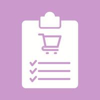 Shopping List Vector Icon