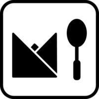 Spoon and Napkin Vector Icon