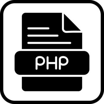 icono de vector de php