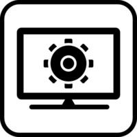 icono de vector de configuración de computadora