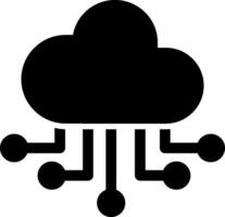 icono de vector de computación en la nube