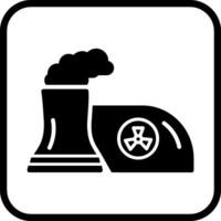 icono de vector de planta nuclear