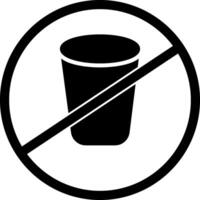 No Drinks Vector Icon