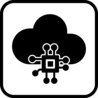 icono de vector de computación en la nube