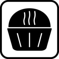 icono de vector de muffin de crema