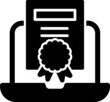 Online Certificate Vector Icon